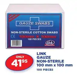 Link Pharmacy LINK GAUZE NON-STERILE 100 mm x 100 mm 100 PIECES offer