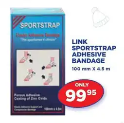 Link Pharmacy LINK SPORTSTRAP ADHESIVE BANDAGE 100 mm X 4.5 m offer