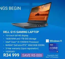 Incredible Connection DELL G15 GAMING LAPTOP offer