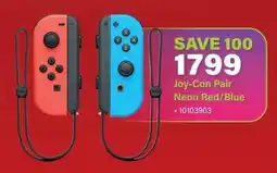 Incredible Connection Joy-Con Pair Neon Red/Blue offer