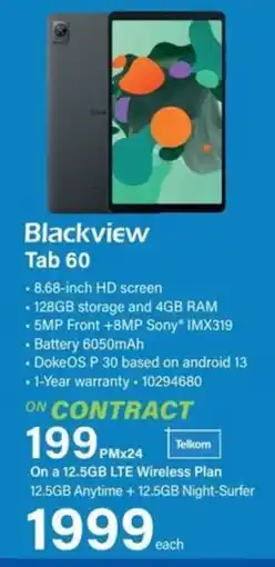 Incredible Connection Blackview Tab 60 offer
