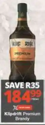 Checkers Klipdrift Premium Brandy offer