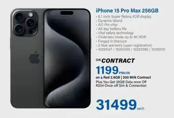 Incredible Connection iPhone 15 Pro Max 256GB offer