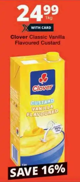 Checkers Clover Classic Vanilla Flavoured Custard offer