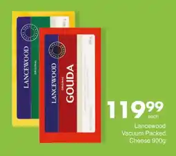Save Hyper Lancewood Vacuum Packed Cheese 900g offer