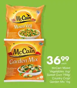 Save Hyper McCain Mixed Vegetables 1kg/ Sweet Corn 750g/ Country Crop/ Garden Mix 1kg offer