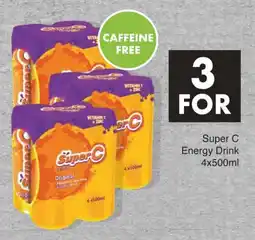 Save Hyper Super C Energy Drink 4x500ml offer