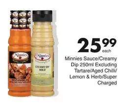 Save Hyper Minnies Sauce/Creamy Dip 250ml Excluding Tartare/Aged Chilli/ Lemon & Herb/Super Charged offer