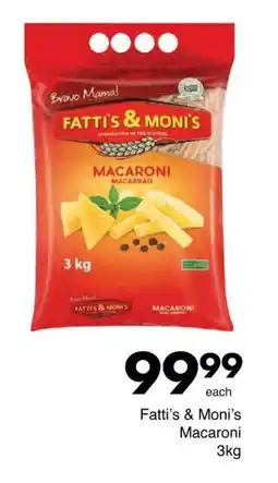Save Hyper Fatti's & Moni's Macaroni 3kg offer