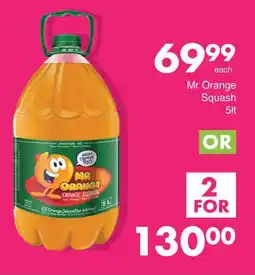 Mr Orange Squash 5lt