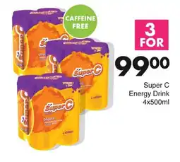 Save Hyper Super C Energy Drink 4x500ml offer