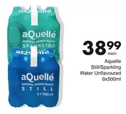 Save Hyper Aquelle Still/Sparkling Water Unflavoured 6x500ml offer