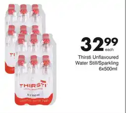 Save Hyper Thirsti Unflavoured Water Still/Sparkling 6x500ml offer