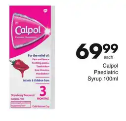 Calpol Paediatric Syrup 100ml