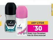 Shield Anti-Perspirant Roll On Assorted-For Any 2 x 50ml