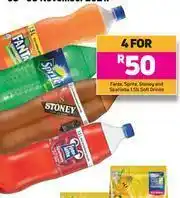 Game Fanta, Sprite, Stoney & Sparletta Soft Drinks-For 4 x 1.5Ltr offer