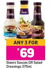 Game Steers Sauces Or Salad Dressings-For Any 3 x 375ml offer