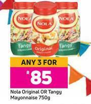 Game Nola Original Or Tangy Mayonnaise-For Any 3 x 750g offer