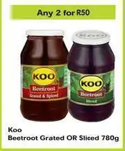 Game Koo Beetroot Grated Or Sliced-For Any 2 x 750g offer