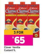 Game Clover Vanilla Custard-For 3 x 1L offer