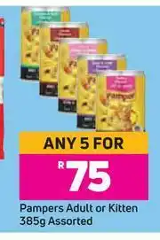 Game Pampers Adult Or Kitten Assorted-For Any 5 x 385g offer