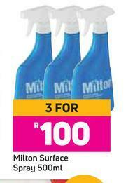 Game Milton Surface Spray-For 3 x 500ml offer