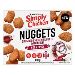 Pick n Pay Liquor Simply Chicken Hot & Spicy Frozen Chicken Nuggets 400g offer