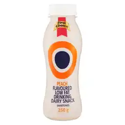 Pick n Pay Liquor First Choice Low Fat Peach Flavoured Dairy Snack Drinking Yoghurt 250g offer