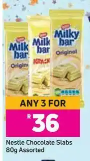 Game Nestle Chocolate Slabs Assorted-For Any 3 x 80g offer
