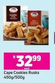 Game Cape Cookies Rusks-450g/500g Each offer