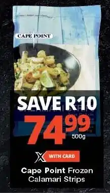 Checkers Cape Point Frozen Calamari Strips offer