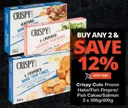 Checkers Crispy Cuts Frozen Hako/Fish Fingers/ Fish Cakes/Salmon 2 x 300g/400g offer