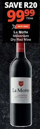 Checkers La Motte Millennium Dry Red Wine offer