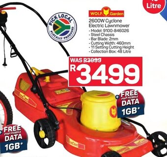 Pick n Pay Wolf Garden 2600W Cyclone Electric Lawnmower offer