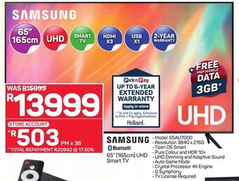 Pick n Pay Samsung 65" (165cm) UHD Smart TV offer