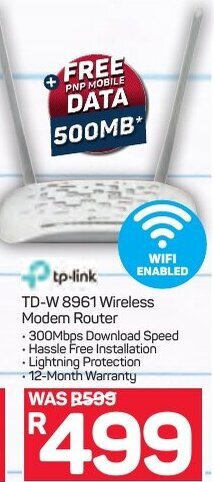 Tp-Link TD-W 8961 Wireless Modem Router