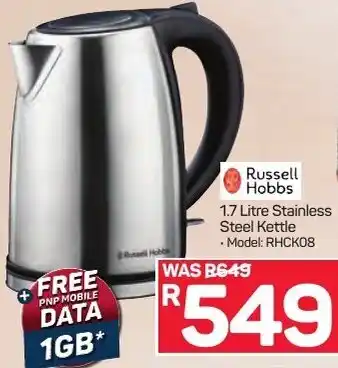 Pick n Pay Russell Hobbs 1.7L Stainless Steel Kettle offer