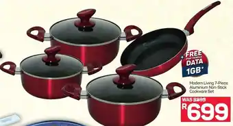 Modern Living 7-piece Aluminum Non-Stick Cookware Set
