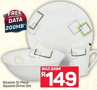 Pick n Pay Niceone 12-piece Squares Dinner Set offer
