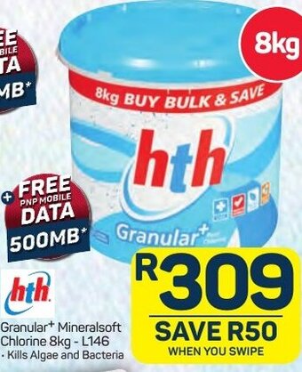 Pick n Pay hth Granular+ Mineralsoft Chlorine 8kg - L146 offer