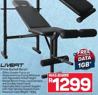 Pick n Pay Livefit Prime Barbell Bench offer