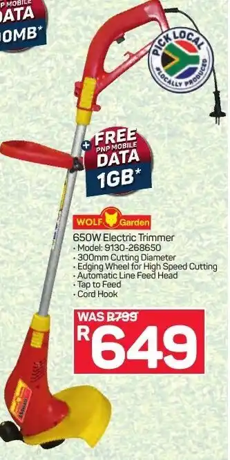 Pick n Pay Wolf Garden ELectric Trimmer 650W offer