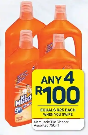 Pick n Pay Mr Muscle Tile Cleaner 4x750ml offer