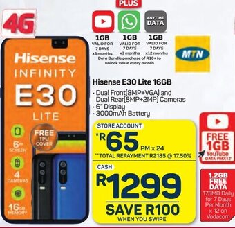 Pick n Pay Hisense E30 Lite 16GB offer