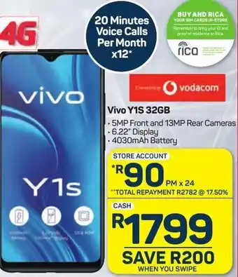 Pick n Pay Vivo Y1S 32GB offer