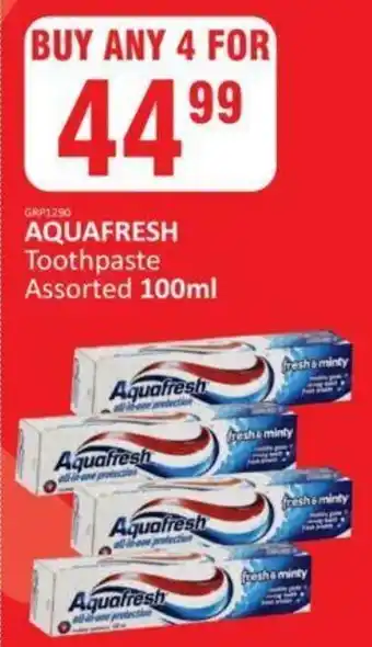 KitKat Cash and Carry Aquafresh Toothpaste Assorted 4x100ml offer