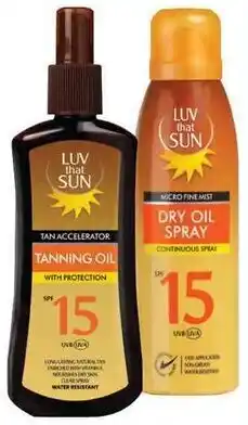 Dis-Chem Tan Accelerator Tanning Oil or Spray SPF15 150ml offer