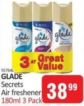 KitKat Cash and Carry Glade Secrets Air Freshener 3x180ml offer
