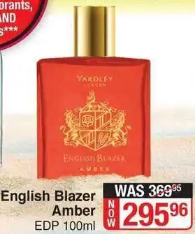 Dis-Chem English Blazar Amber EDP 100ml offer