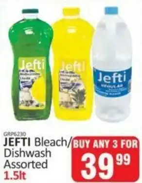 KitKat Cash and Carry Jefti Bleach/Dishwash Assorted 3x1.5lt offer